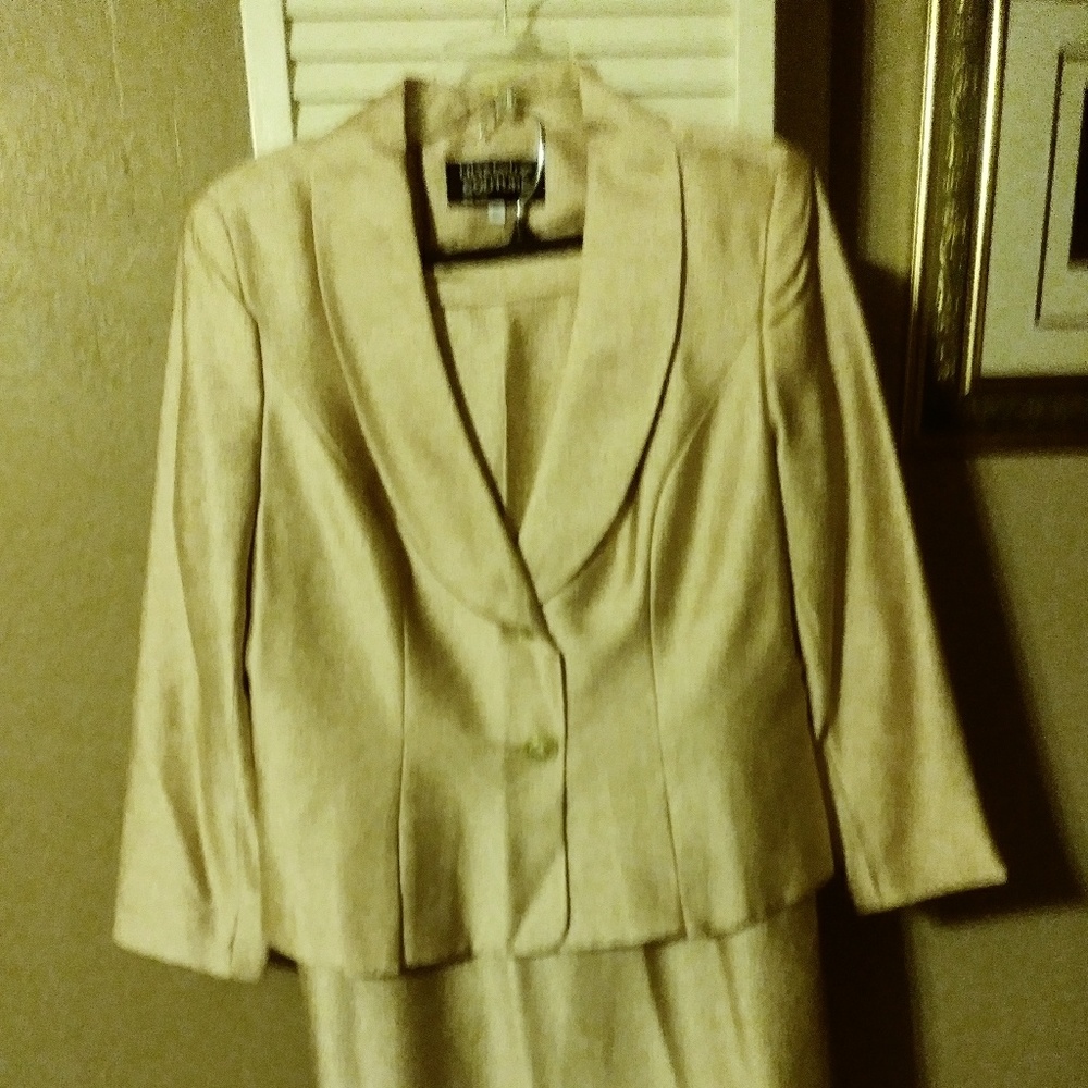 Gold skirt suit